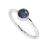 pietersite round cab stackable bezel-set ring